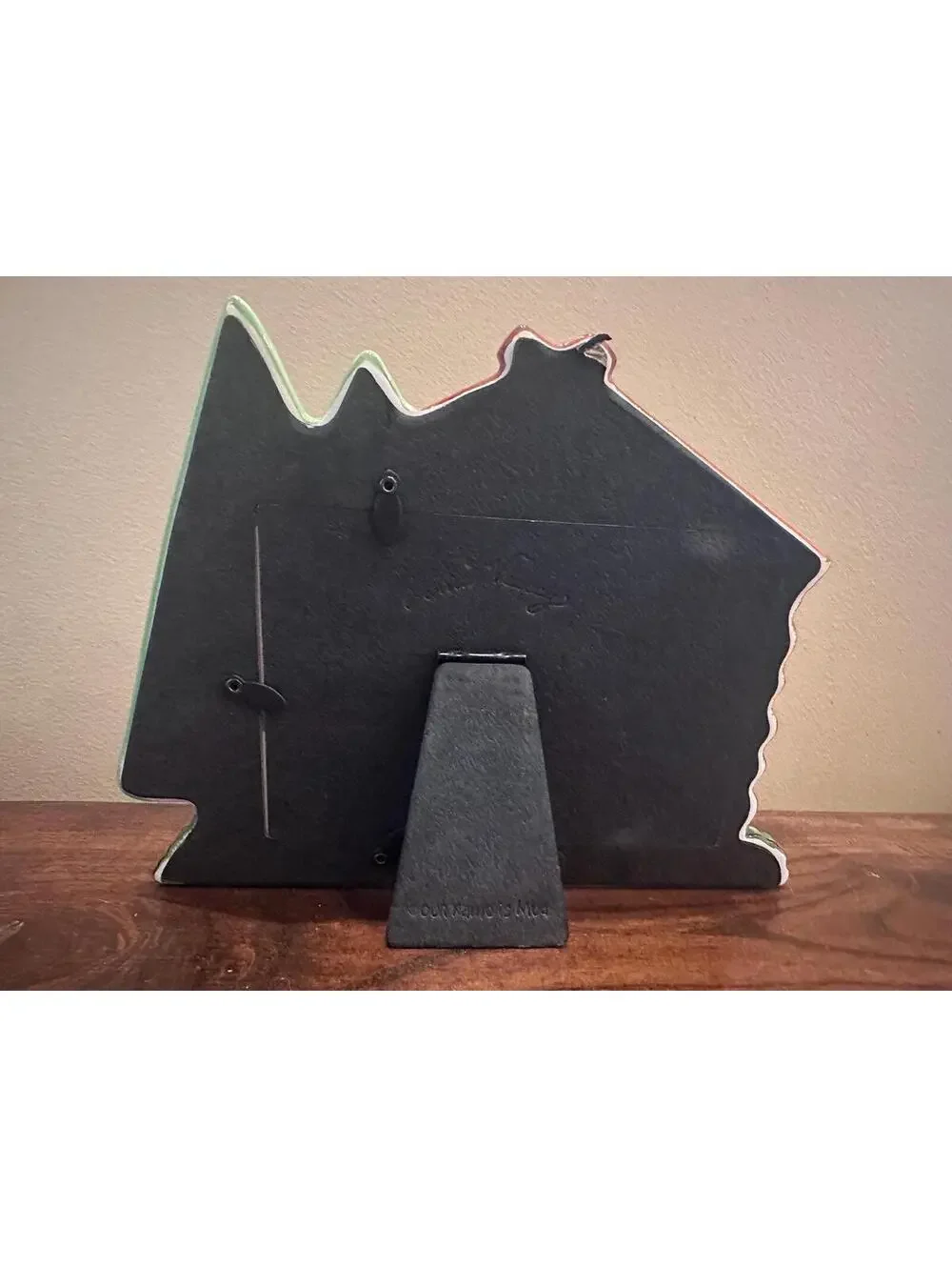 Lorrie Veasey Our Name is Mud Ceramic Happy Campers Log Cabin Picture Frame 4x6